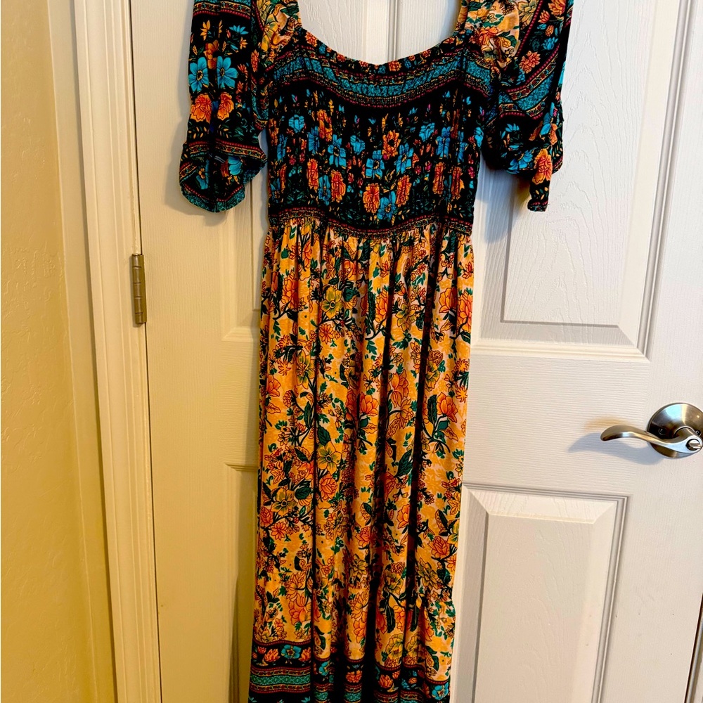 Floral Multicolor Maxi Dress
